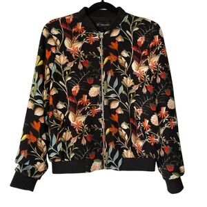 NWOT ZARA TRL Floral Bomber Jacket. Size Small NEW.